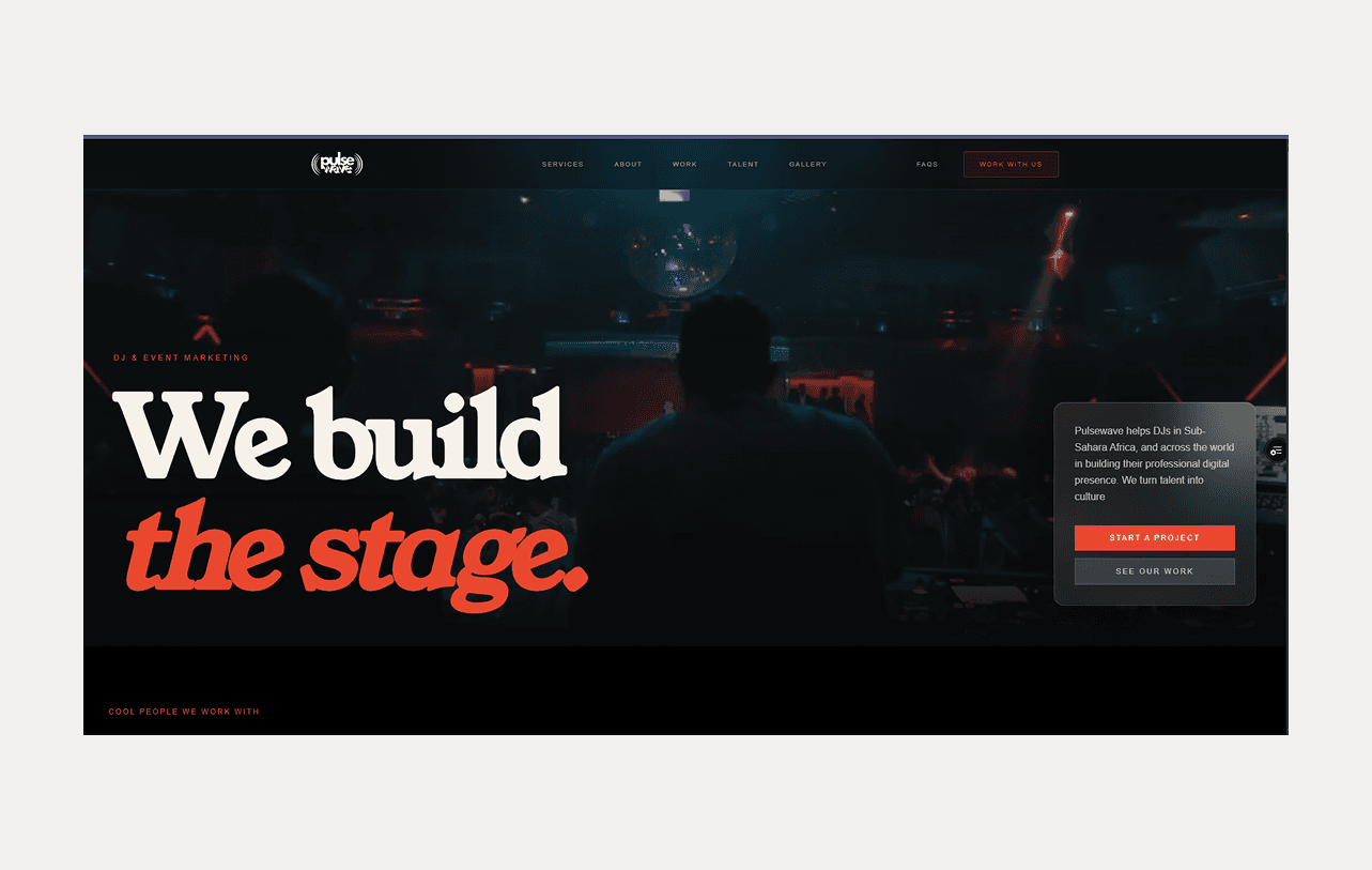 Pulsewave - Marketing website